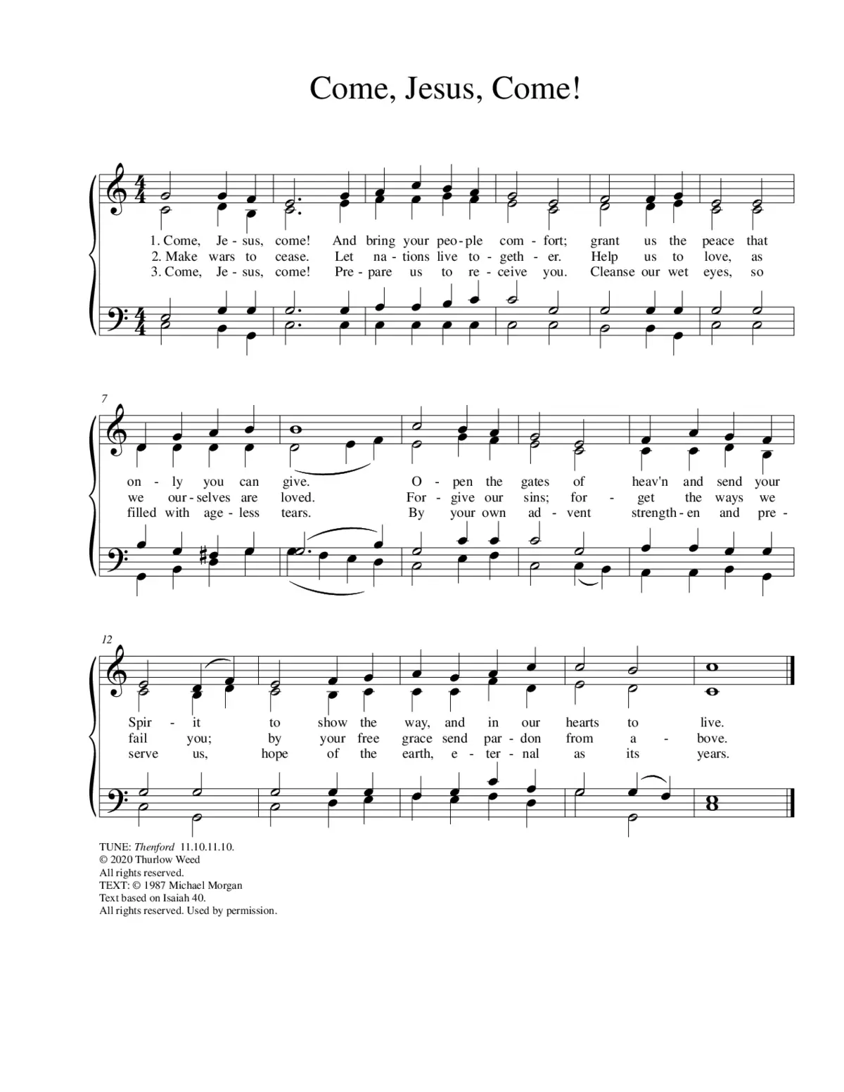 Come, Jesus, Come! - Page 1