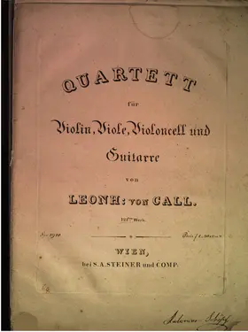 Quartett für Violin,Viole,Violoncell und Guitarre