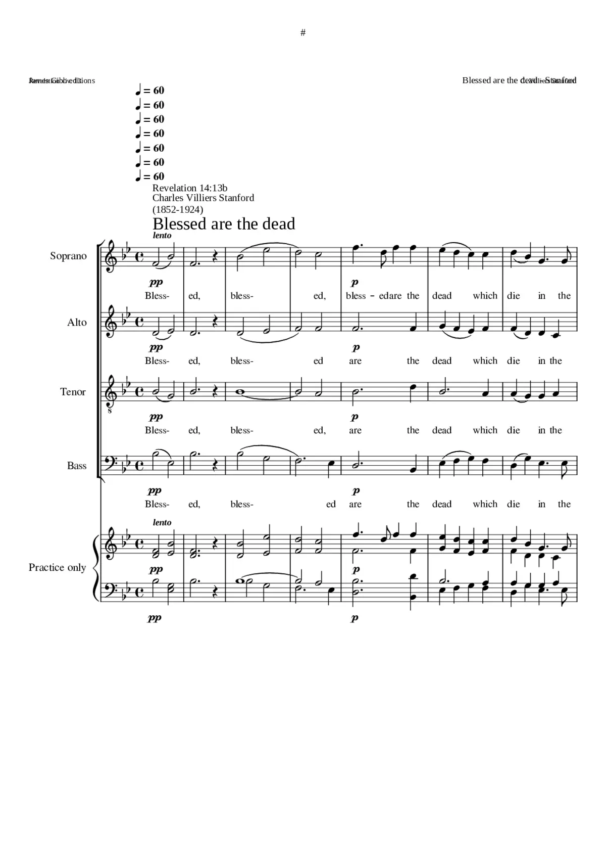 Blessed are the dead which die in the Lord - Page 1