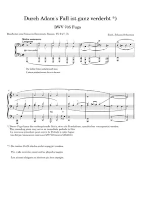 Durch Adams Fall ist ganz verderbt BWV 705
