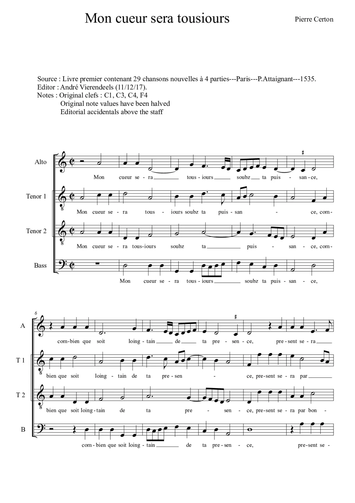 Mon cueur sera tousiours - Page 1