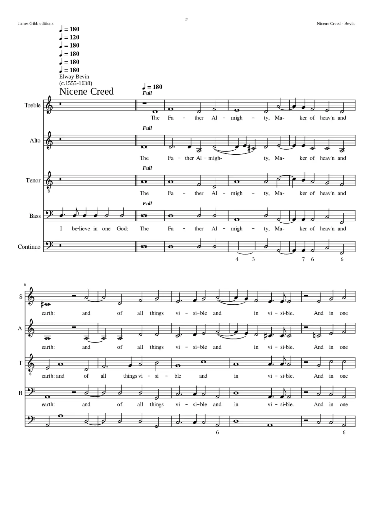 Nicene Creed in D minor - Page 1