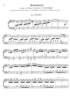 Pièces de Clavecin attribuées à Rameau