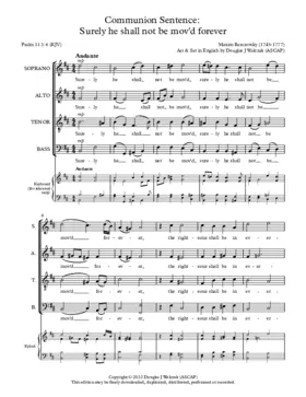 Communion Sentence No. 2 Surely he shall not be mov'd forever