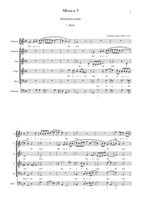 Missa a 5 (hypodorian mode)
