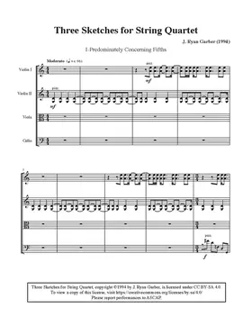 Three Sketches for String Quartet