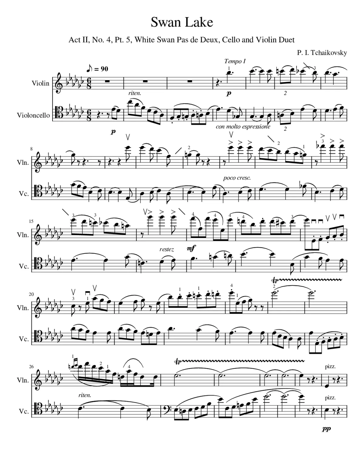 Swan Lake (ballet) Op.20 - Page 1