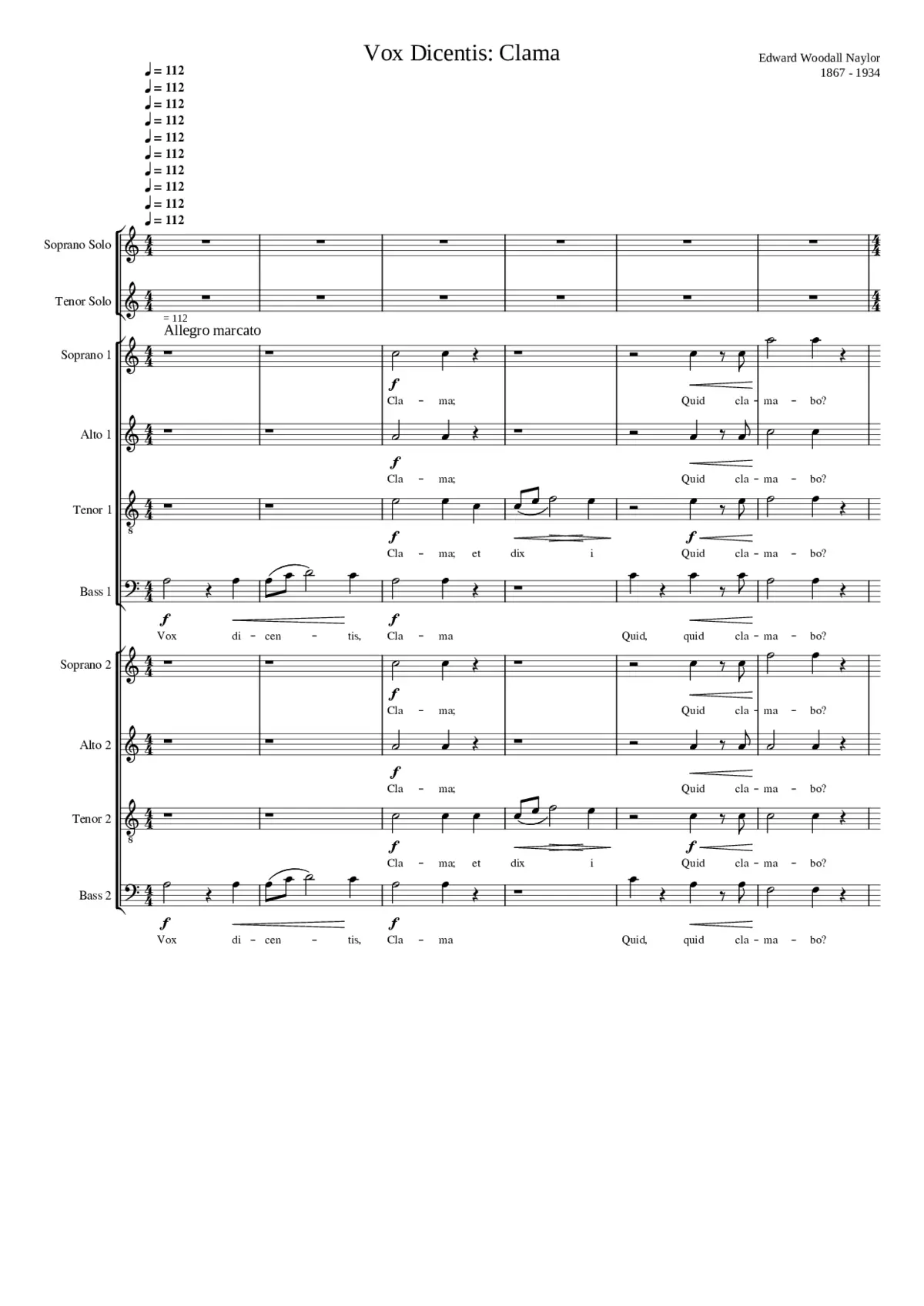 Vox Dicentis Clama - Page 1