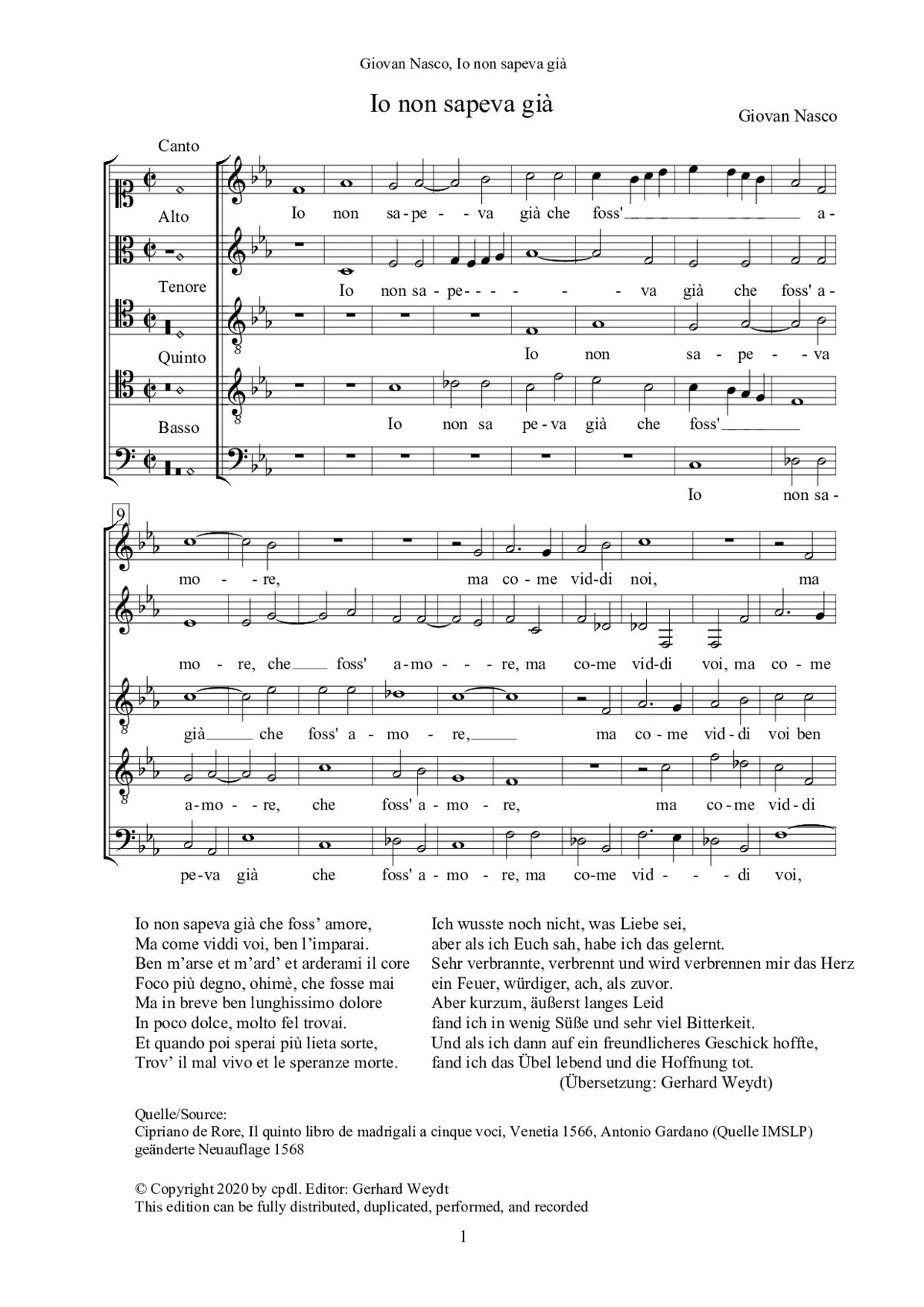 Io non sapeva gia - Page 1