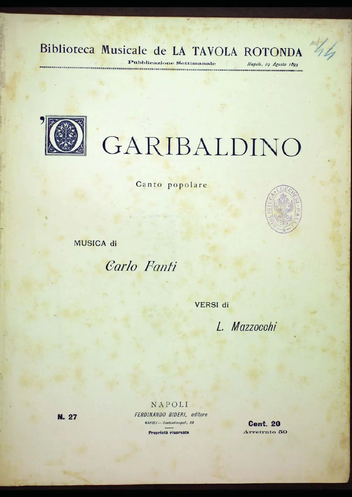 'O garibaldino - Page 1