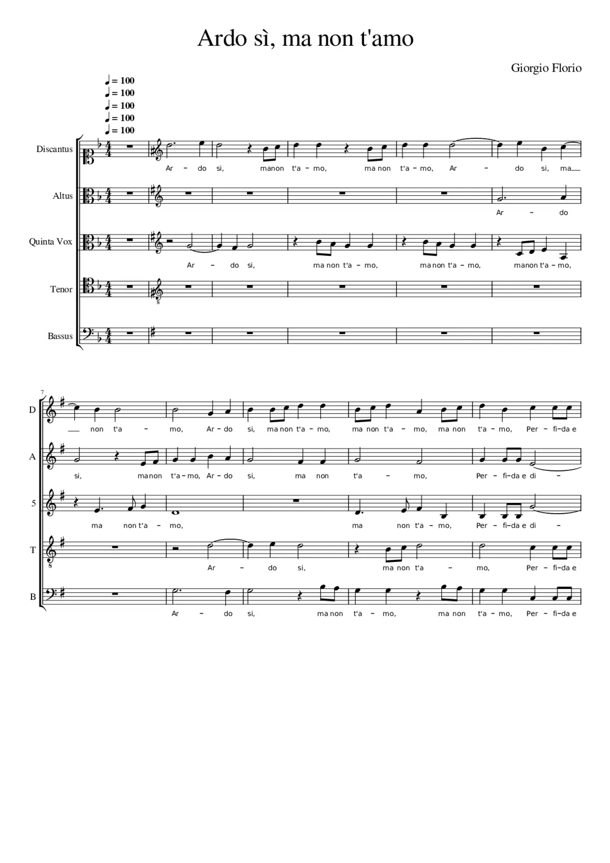 Ardo sì ma non t'amo - Page 1