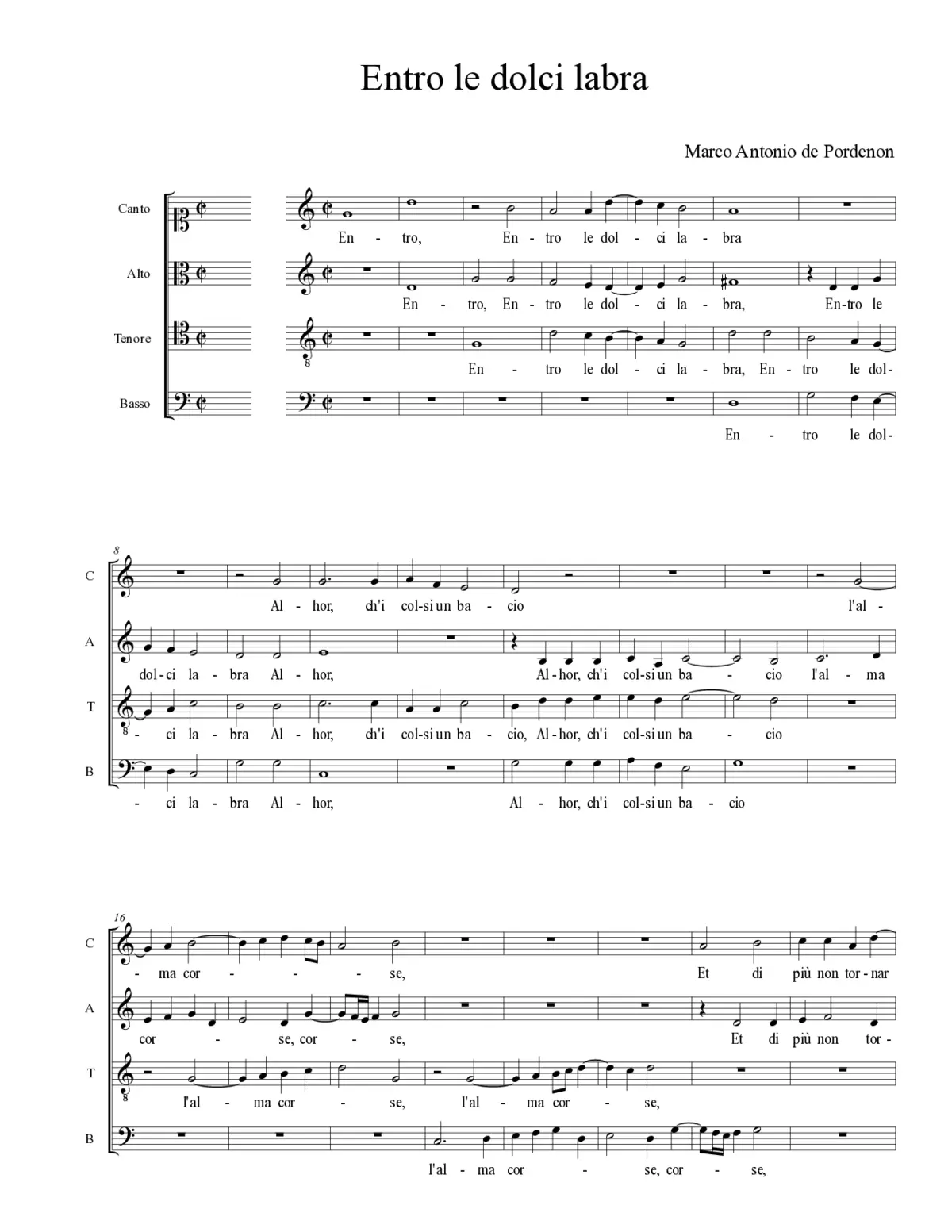 Entro le dolci labra - Page 1