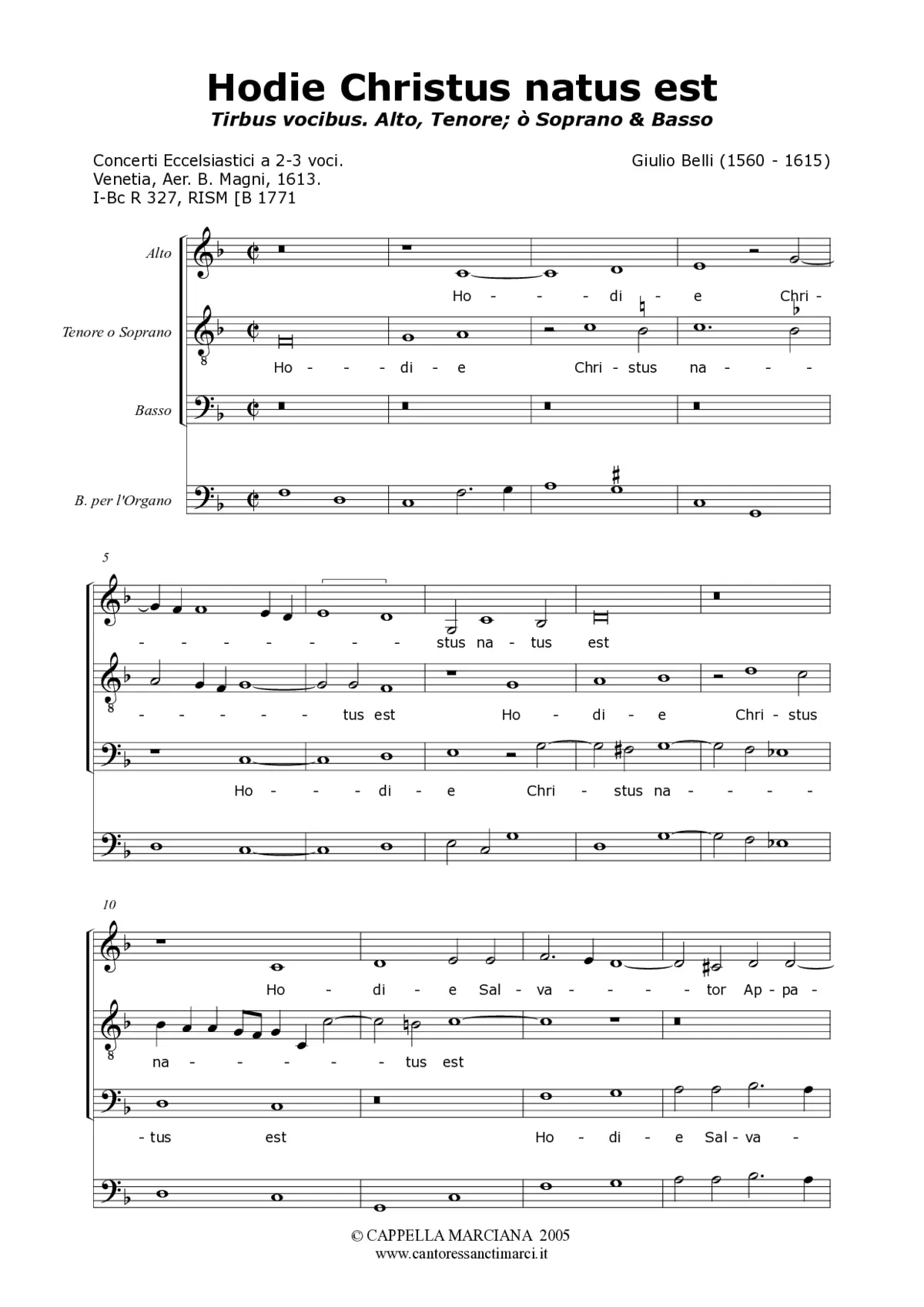 Hodie Christus natus est - Page 1