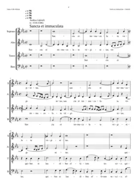 Sancta et immaculata a 4 (see also a 5vv setting)