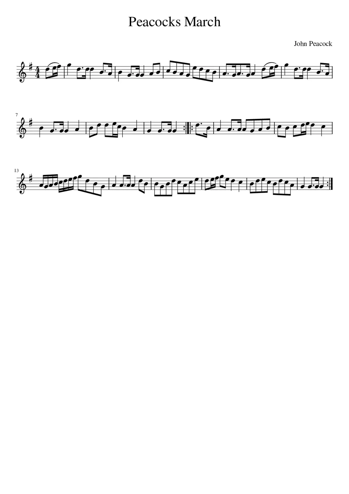 Peacocks March - Page 1