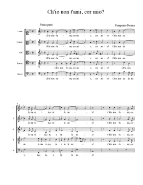 Ch'io non t'ami, cor mio?