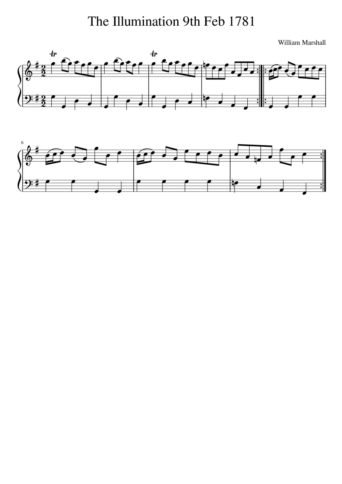 The Illumination 9th Feb 1781 - Page 1