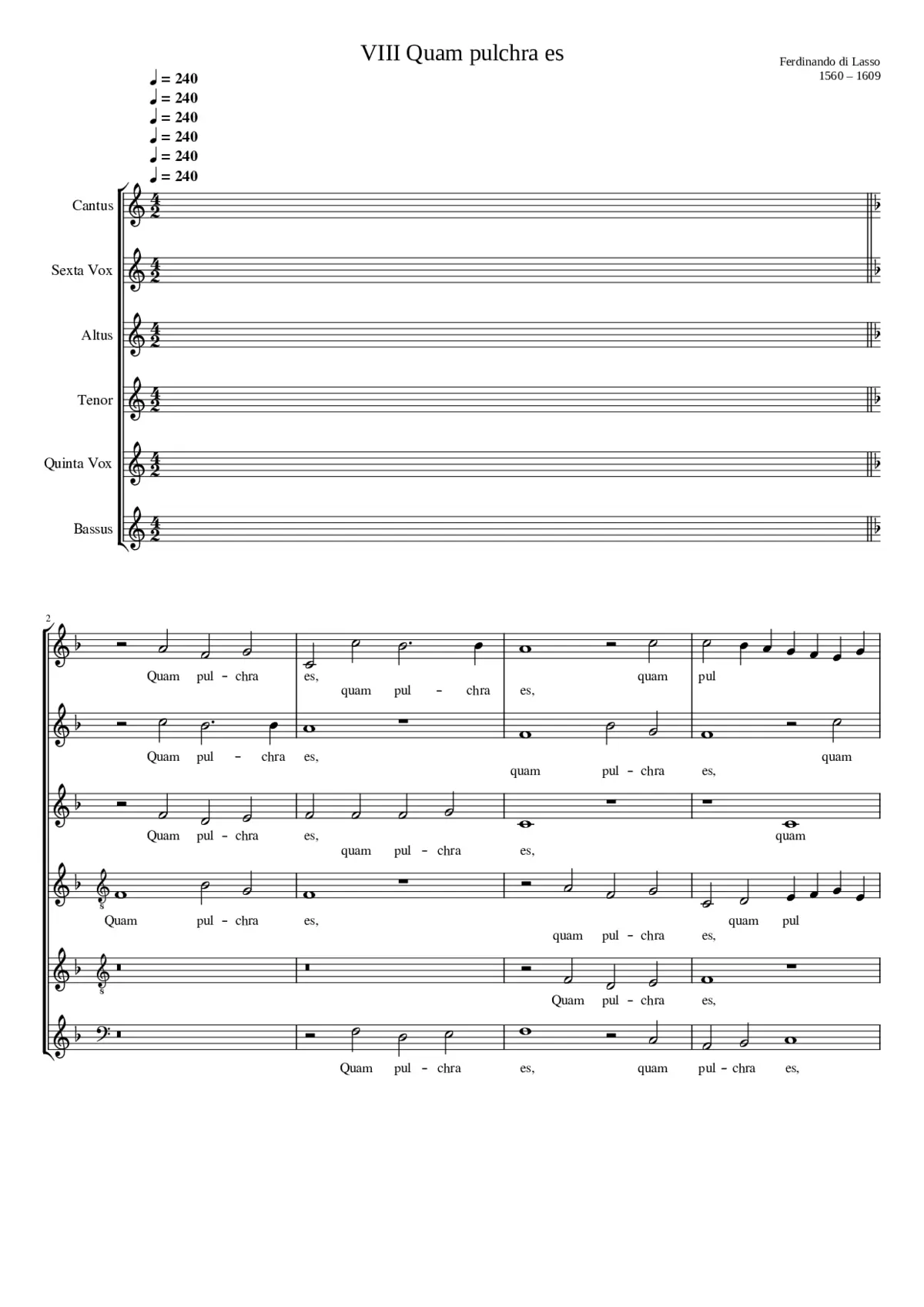 Quam pulchra es - Page 1