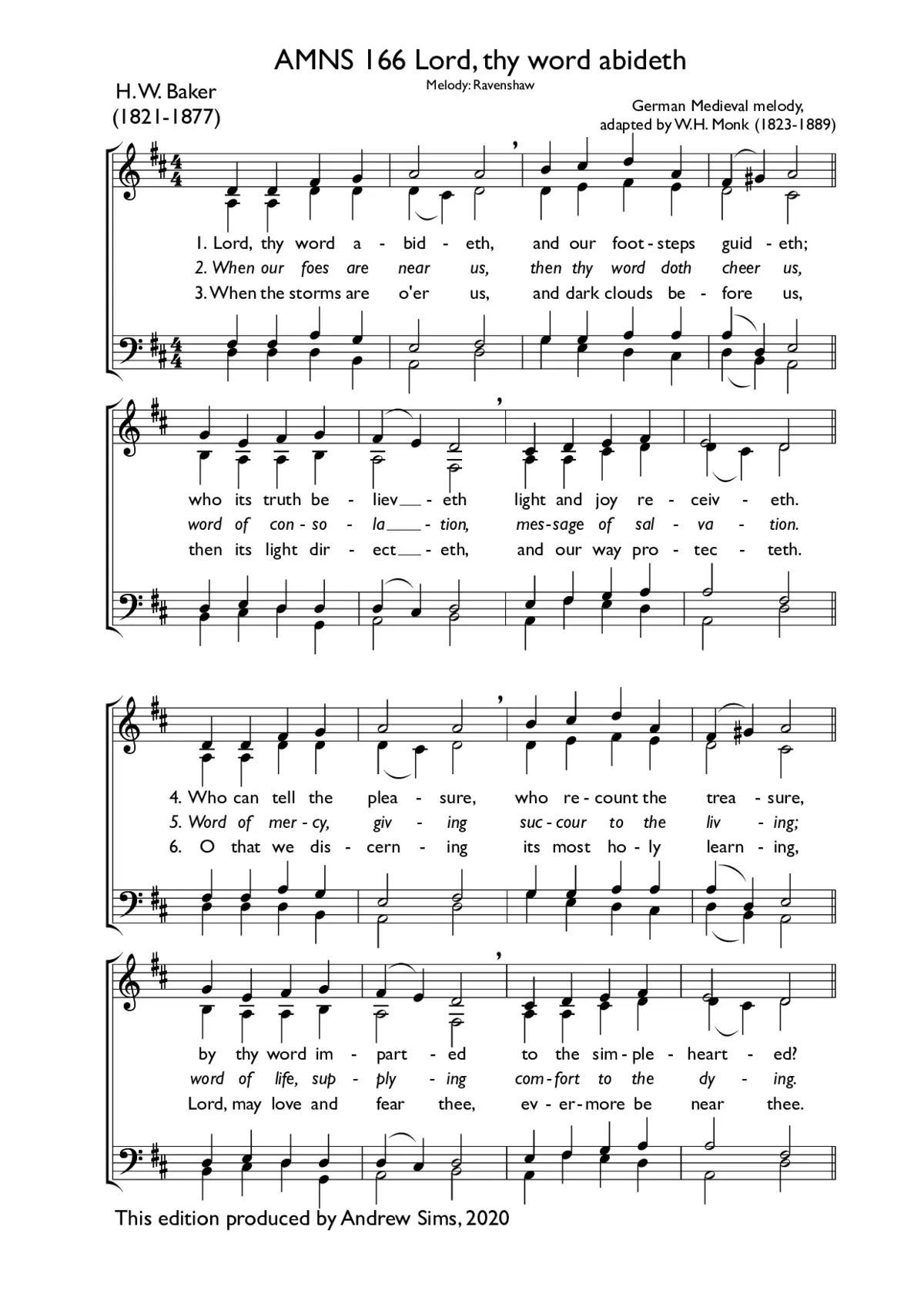 Lord, thy word abideth - Page 1