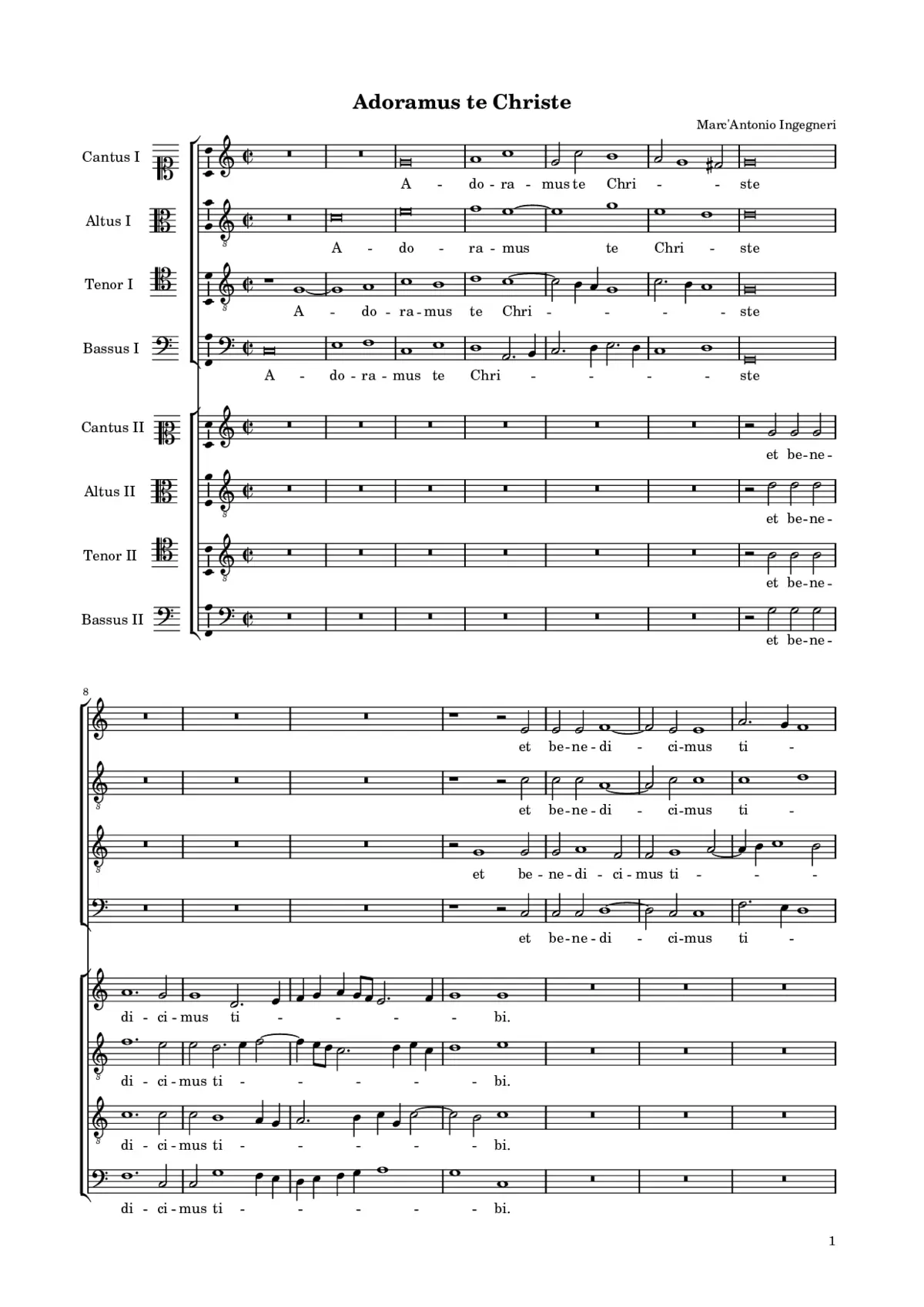Adoramus te Christe - Page 1