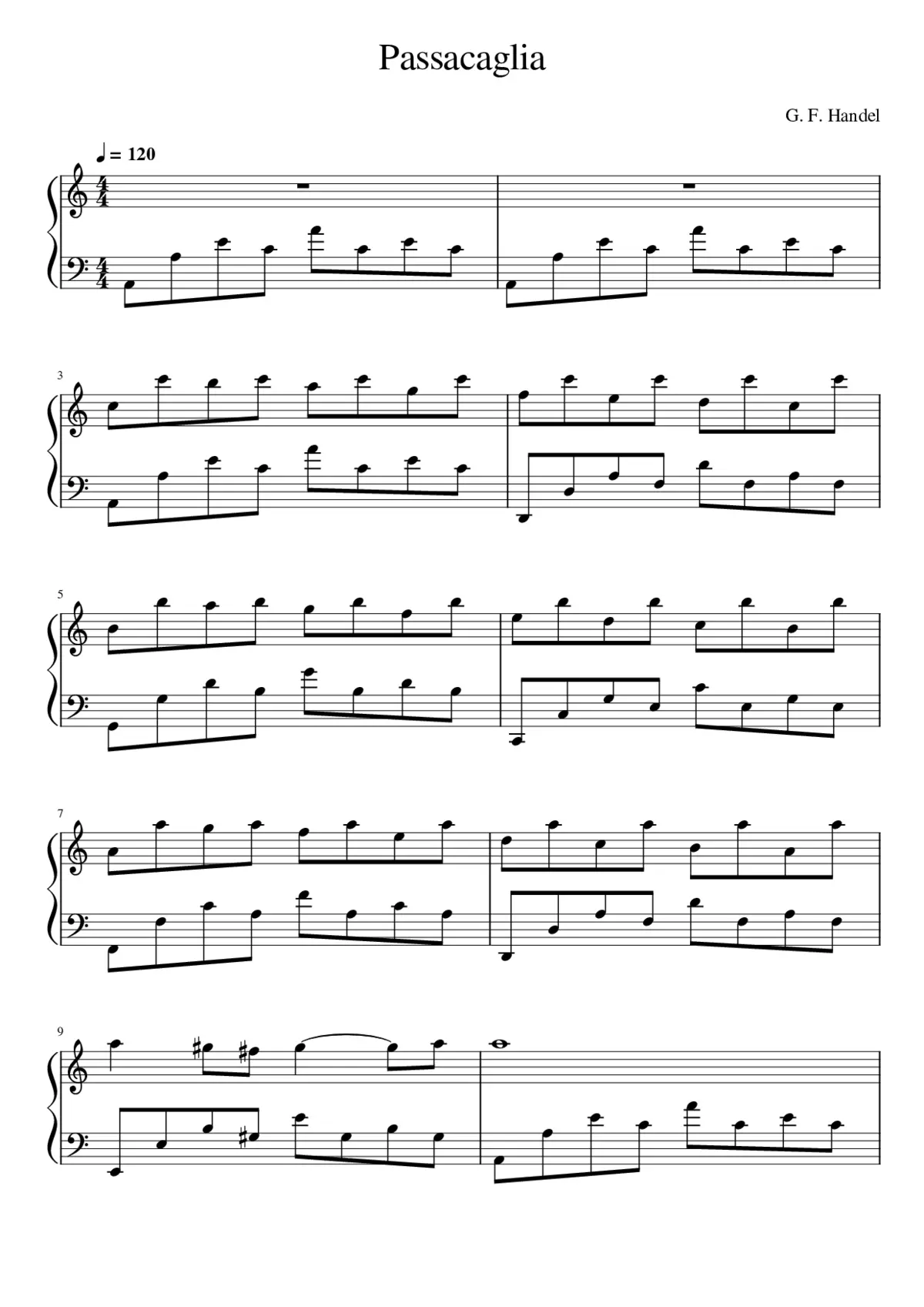 Passacaglia - Page 1