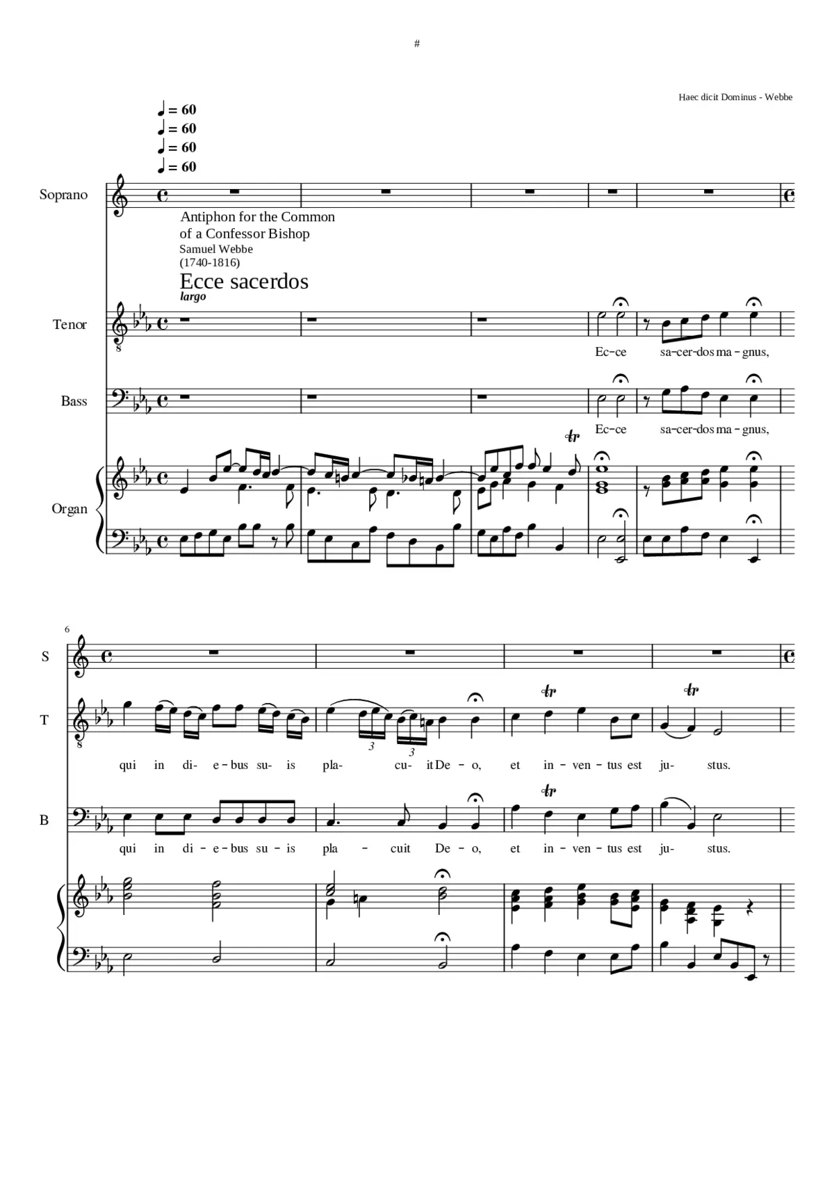 Ecce sacerdos - Page 1