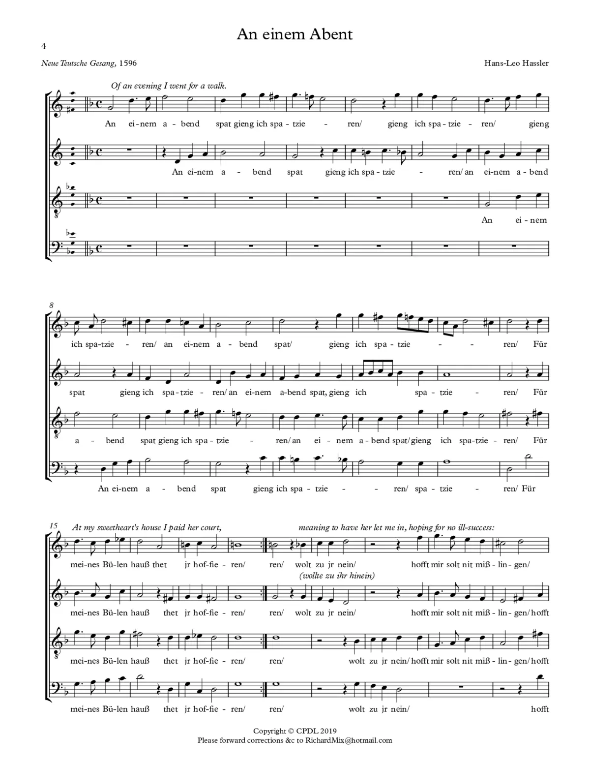 An einem Abend spat - Page 1