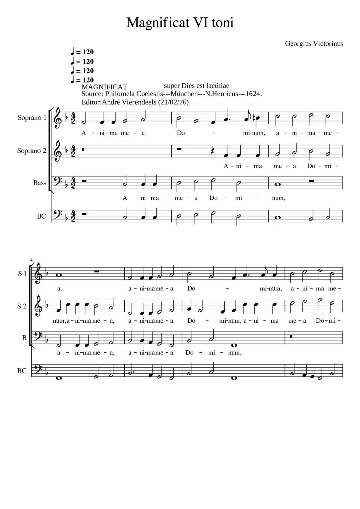 Magnificat VI toni - Page 1