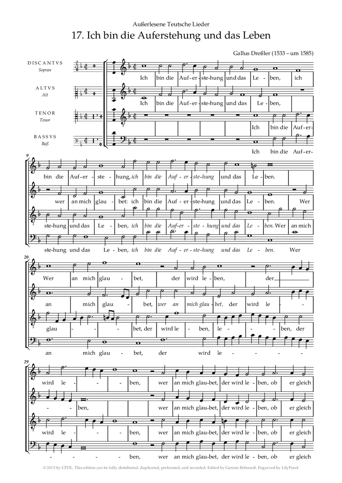 Ich bin die Auferstehung - Page 1
