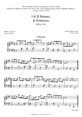 Menuets I & II, & Polonoise in A major