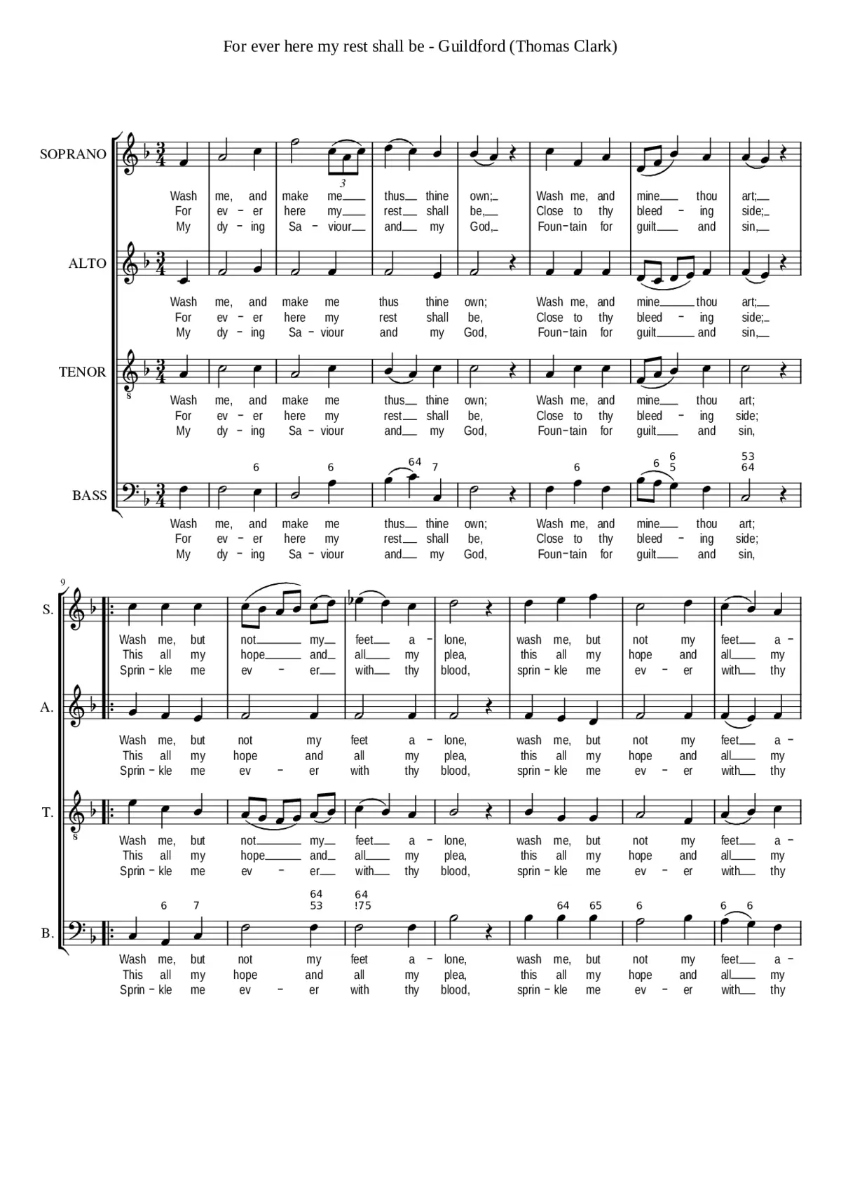 For ever here my rest shall be (Guildford) - Page 1