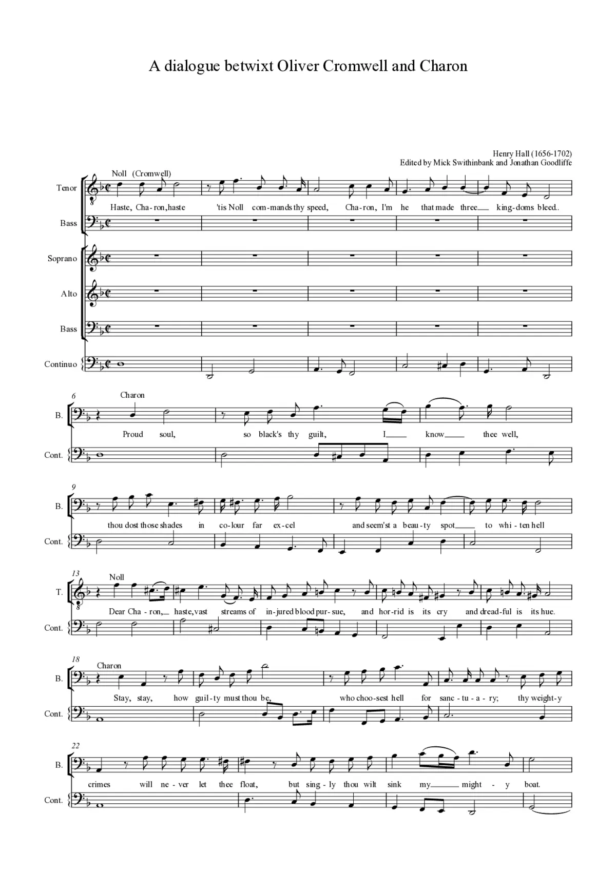 Dialogue betwixt Oliver Cromwell and Charon - Page 1