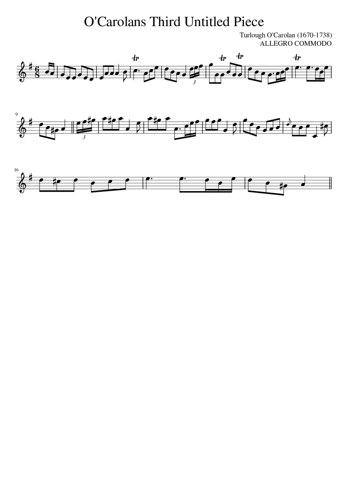 O'Carolans Third Untitled Piece - Page 1
