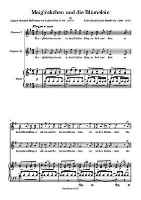 Maiglöckchen und die Blümelein, MWV J 7