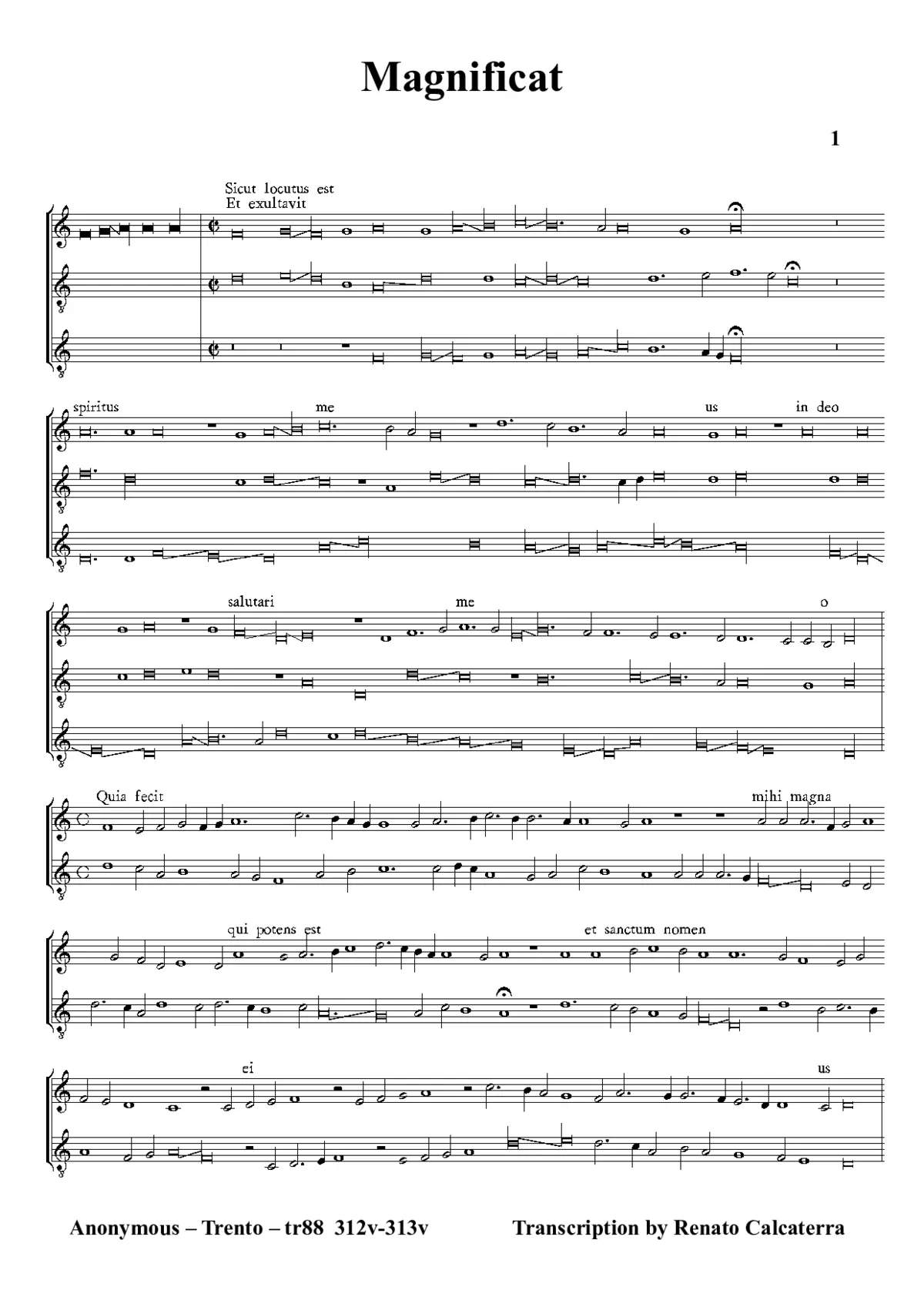 Magnificat (tr88) IV - Page 1