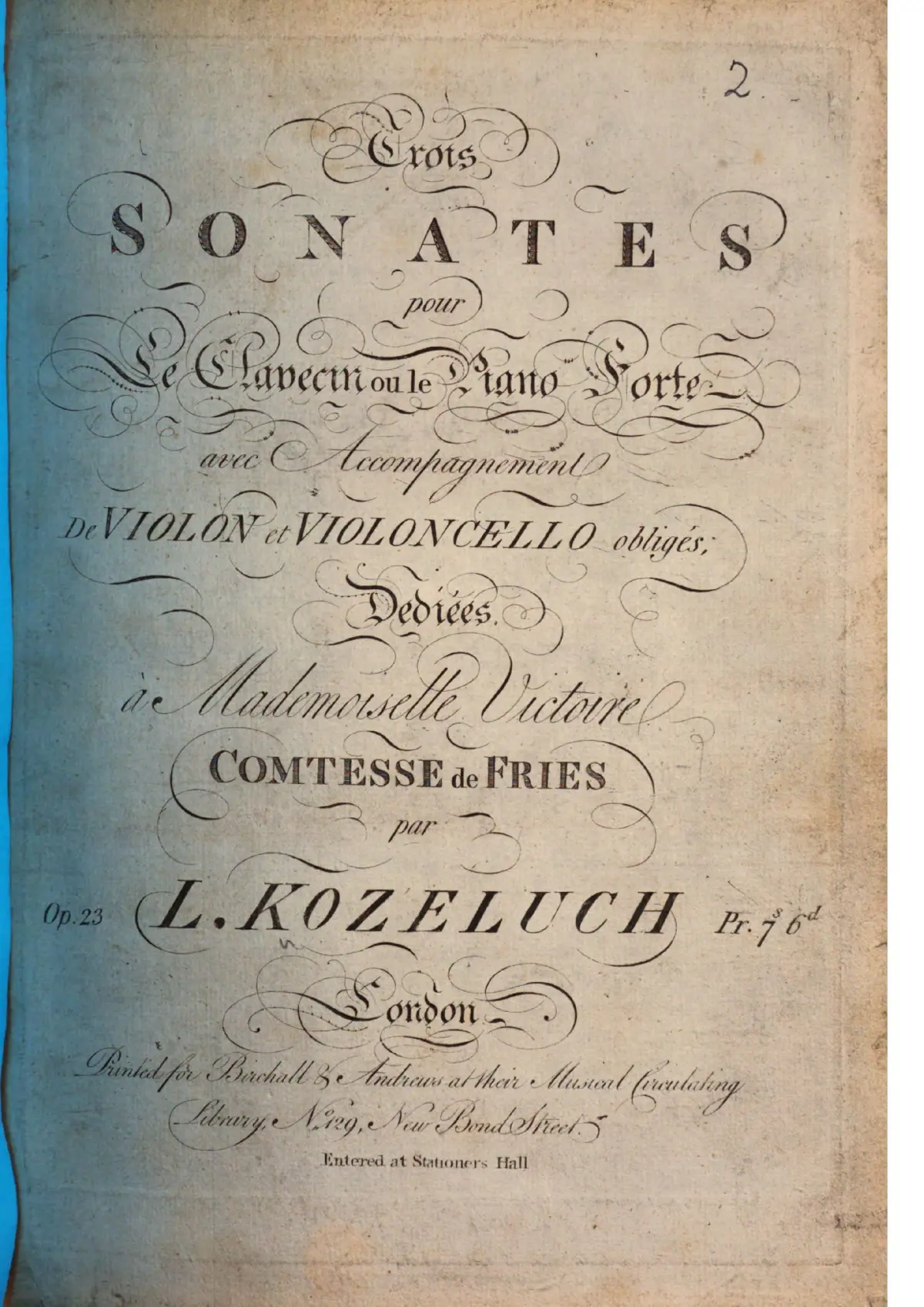 3 Sonatas for Piano, Violin and Violoncello - Page 1