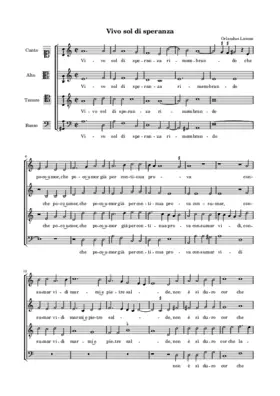 Vivo sol di speranza