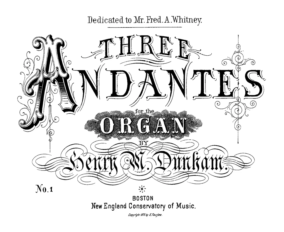 3 Andantes for the Organ - Page 1