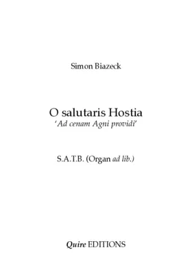 O salutaris Hostia 'Ad cenam Agni providi'