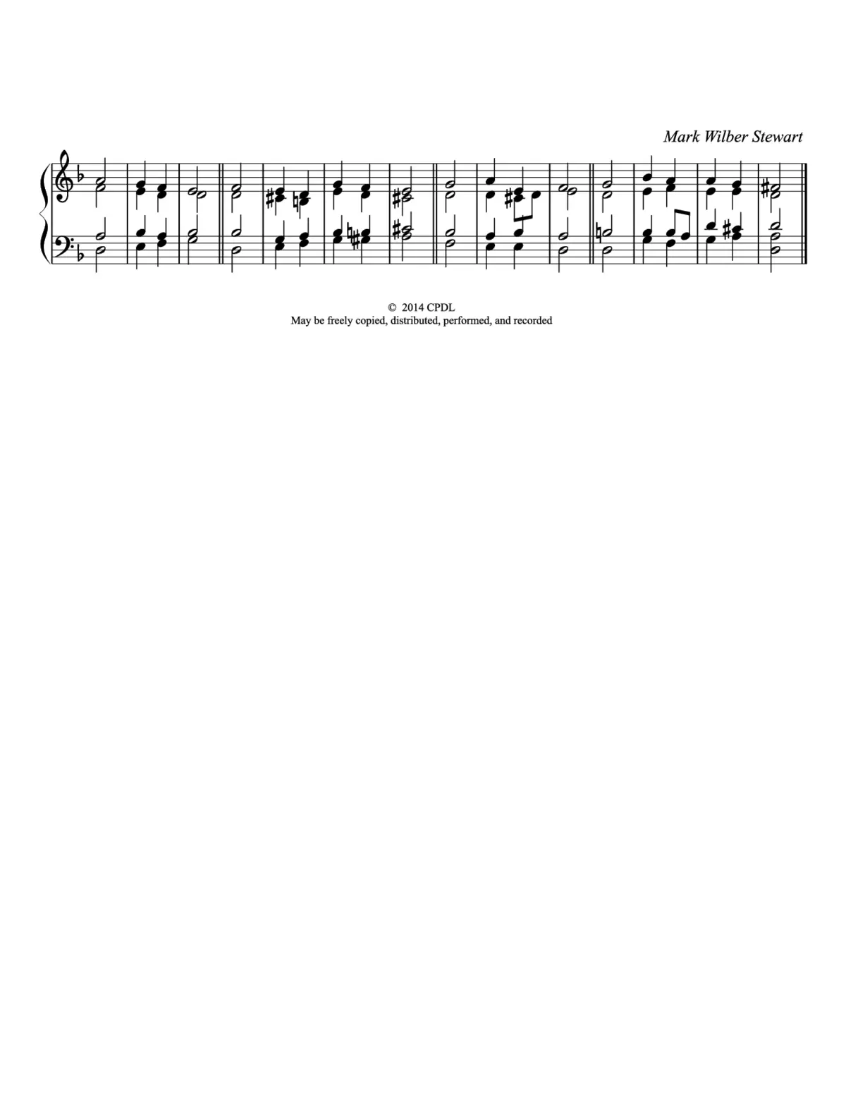 Double chant in D minor - Page 1