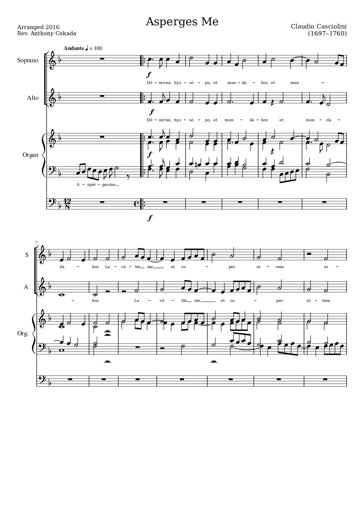 Asperges Me - Page 1