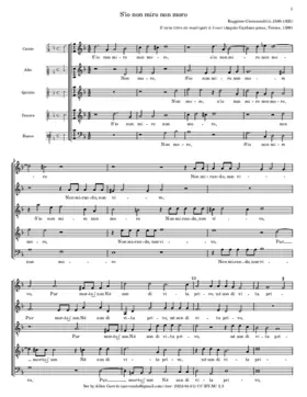 S'io non miro non moro