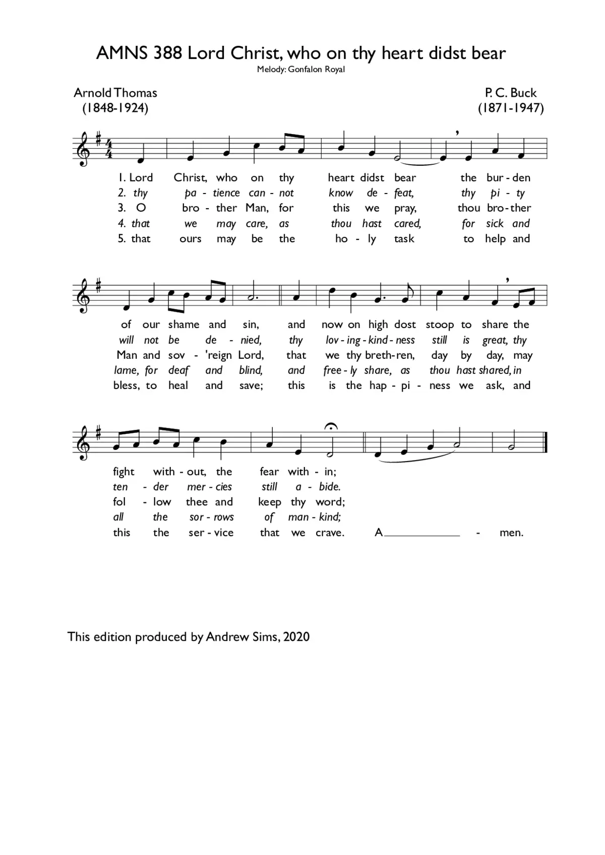 Lord Christ, who on thy heart didst bear - Page 1