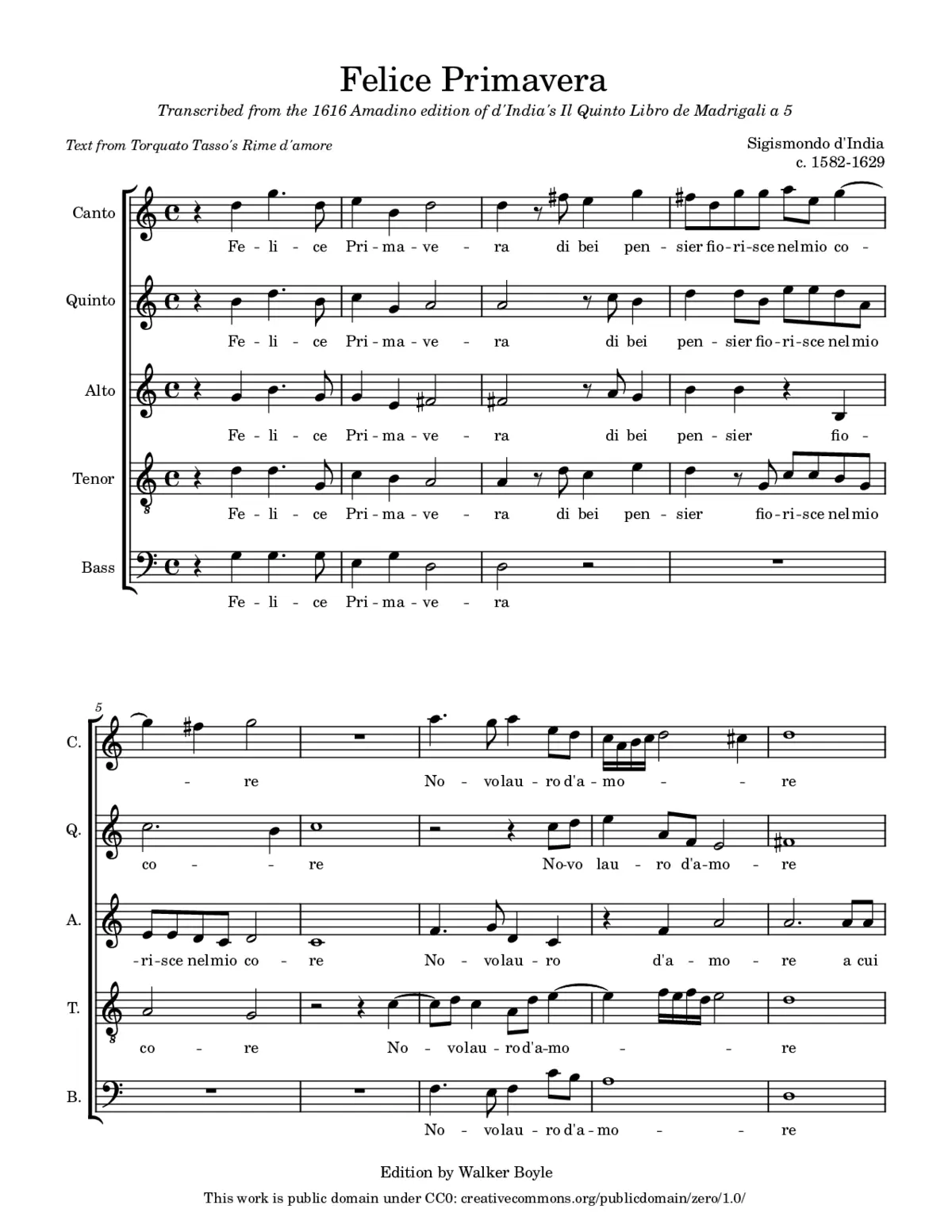 Felice primavera di bei pensier fiorisce - Page 1
