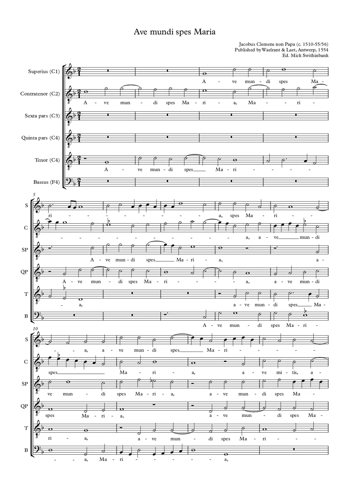 Ave mundi spes Maria - Page 1