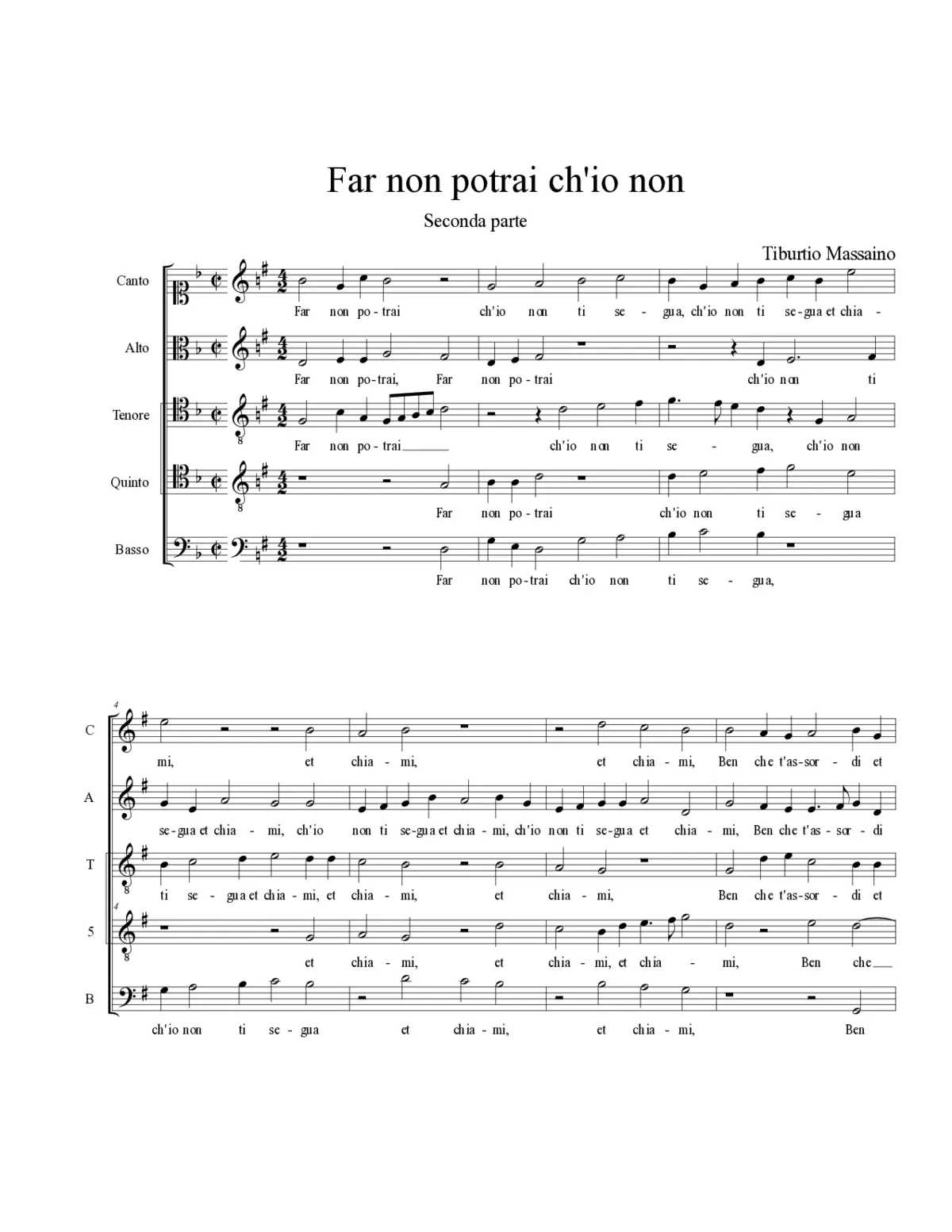 Far non potrai ch'io non - Page 1
