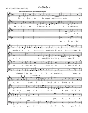 Meditabor in mandatis tuis