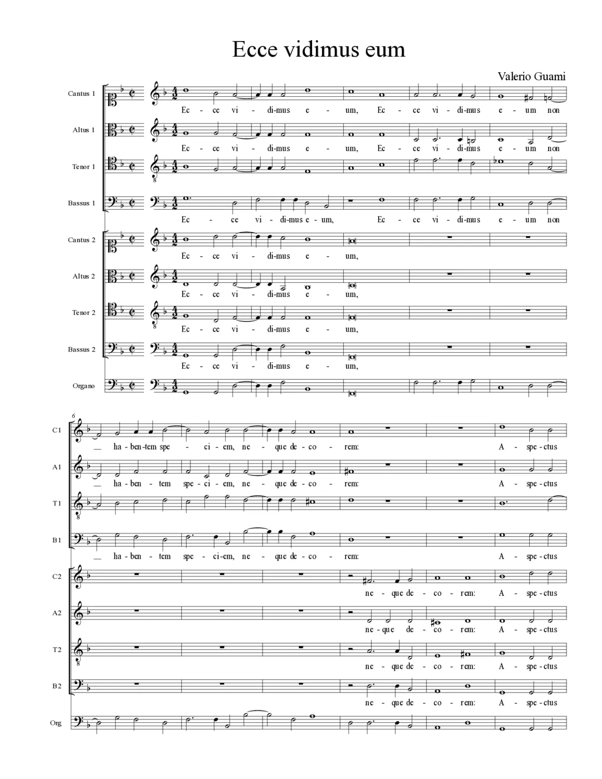 Ecce vidimus eum - Page 1