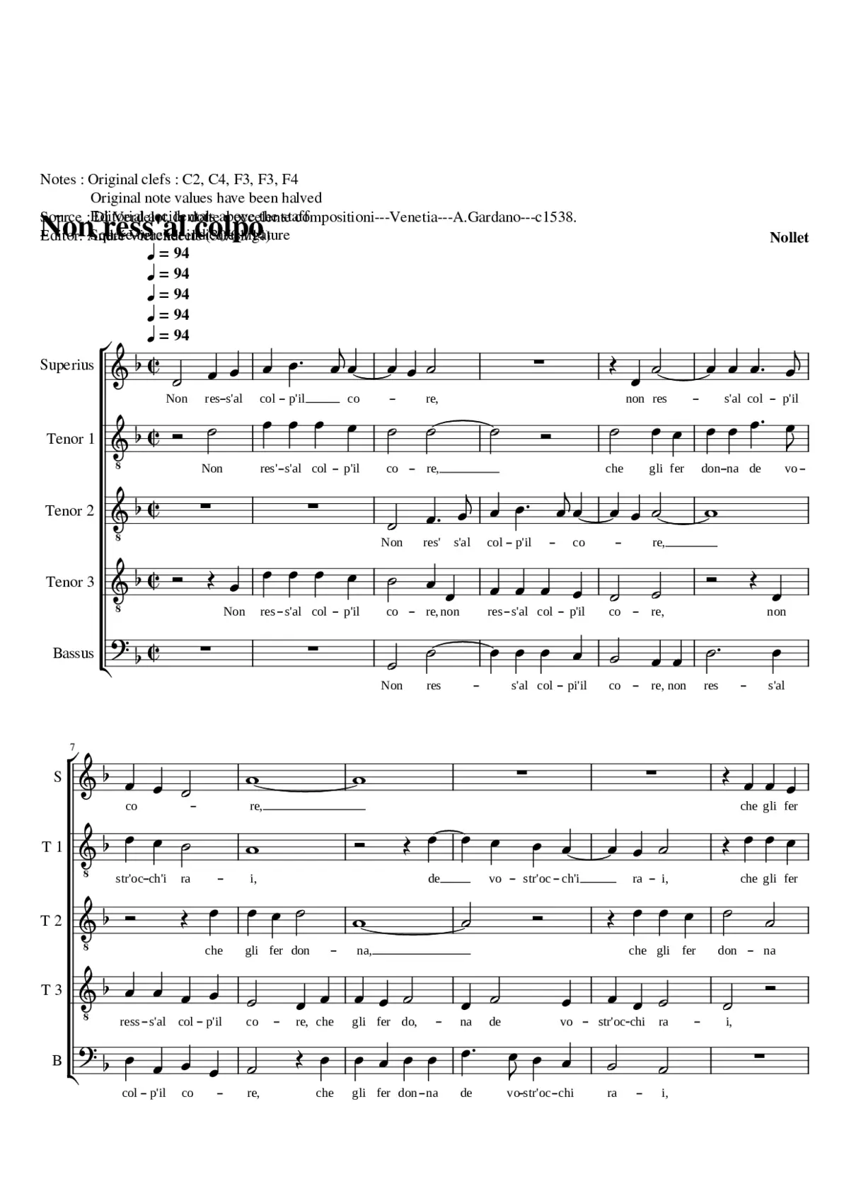 Non ress/'al colpo - Page 1