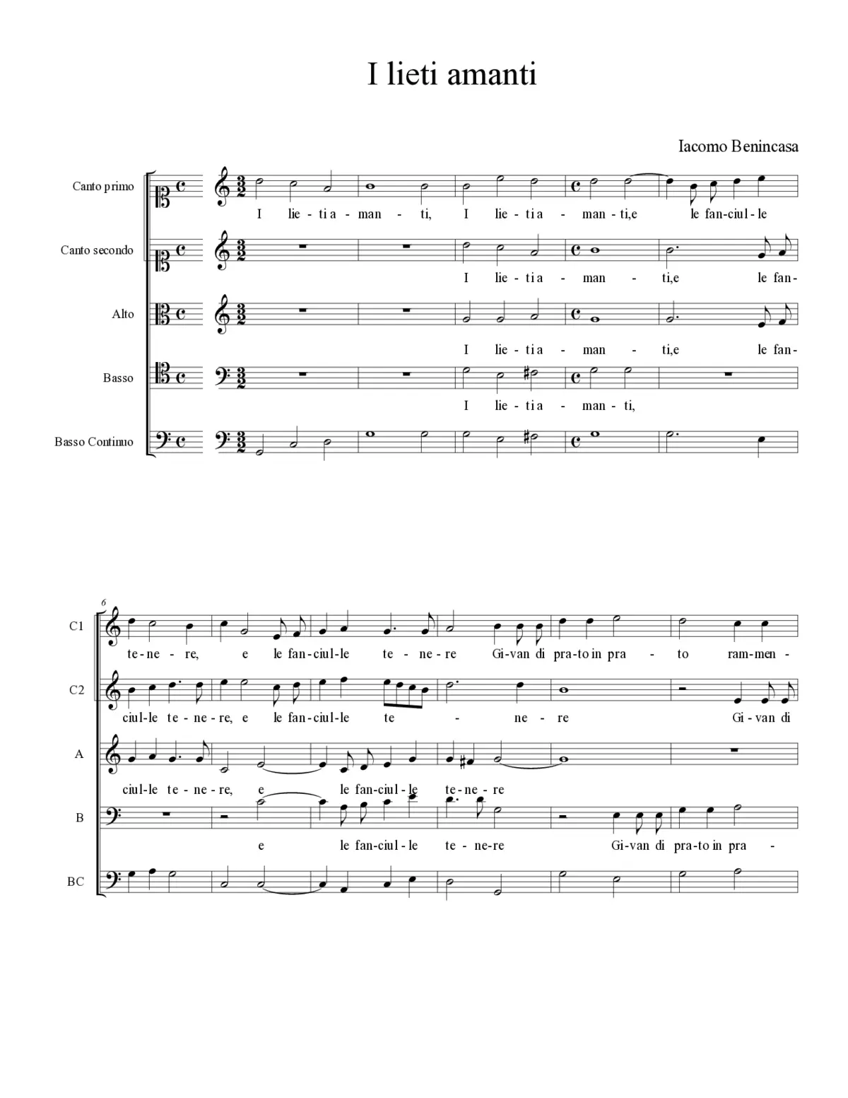 I lieti amanti - Page 1